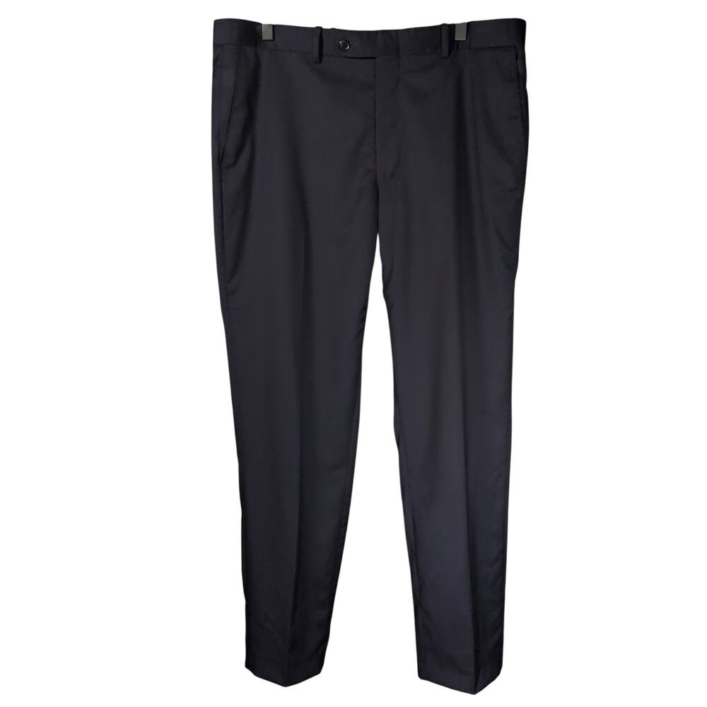 Peter Millar Wool Blend Pants Mens 36R Dark Navy Dress Straight Leg Stretch